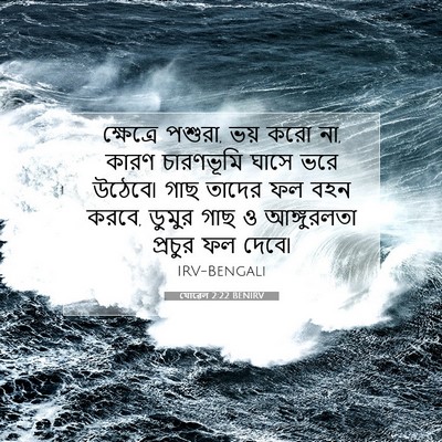 Picture 07 - যোৱেল 2:22 BENIRV - ক্ষেত্রে পশুরা, - Bible Verse Picture