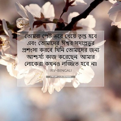 Picture 07 - যোৱেল 2:26 BENIRV - তোমরা পেট ভরে - Bible Verse Picture
