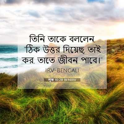 Picture 07 - লূক 10:28 BENIRV - তিনি তাকে বললেন, - Bible Verse Picture