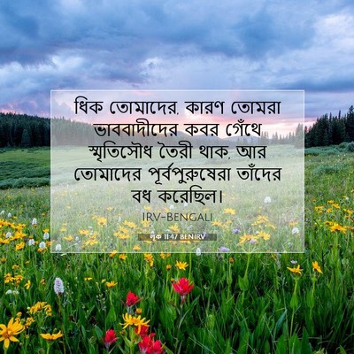 Picture 07 - লূক 11:47 BENIRV - ধিক তোমাদের, কারণ - Bible Verse Picture