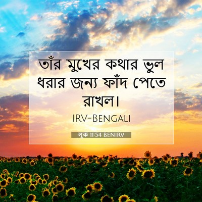 Picture 07 - লূক 11:54 BENIRV - তাঁর মুখের কথার - Bible Verse Picture