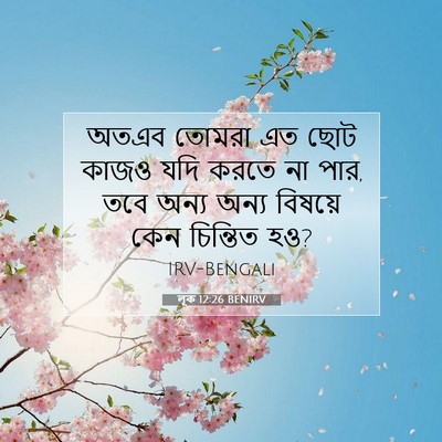 Picture 07 - লূক 12:26 BENIRV - অতএব তোমরা এত ছোট - Bible Verse Picture