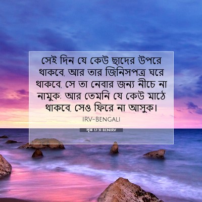 Picture 07 - লূক 17:31 BENIRV - সেই দিন যে কেউ - Bible Verse Picture