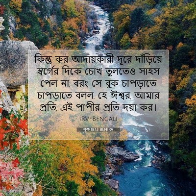 Picture 07 - লূক 18:13 BENIRV - কিন্তু কর - Bible Verse Picture