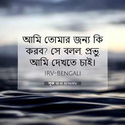 Picture 07 - লূক 18:41 BENIRV - আমি তোমার জন্য কি - Bible Verse Picture