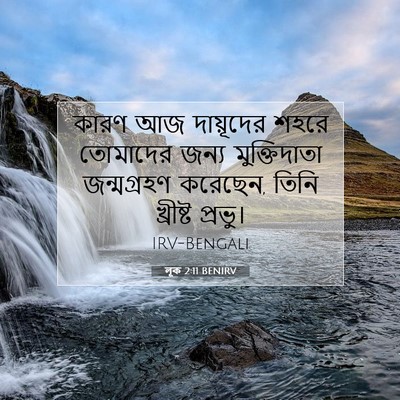 Picture 07 - লূক 2:11 BENIRV - কারণ আজ দায়ূদের - Bible Verse Picture