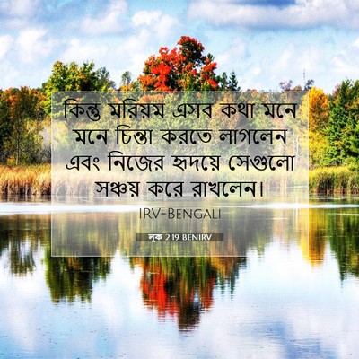 Picture 07 - লূক 2:19 BENIRV - কিন্তু মরিয়ম এসব - Bible Verse Picture