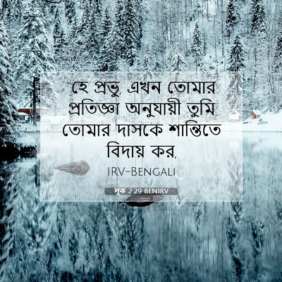 Picture 07 - লূক 2:29 BENIRV - “হে প্রভু, এখন - Bible Verse Picture