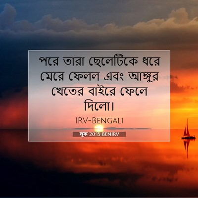 Picture 07 - লূক 20:15 BENIRV - পরে তারা ছেলেটিকে - Bible Verse Picture