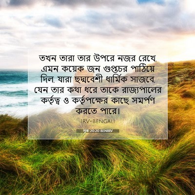 Picture 07 - লূক 20:20 BENIRV - তখন তারা তার উপরে - Bible Verse Picture