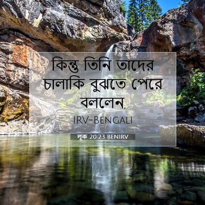 Picture 07 - লূক 20:23 BENIRV - কিন্তু তিনি তাদের - Bible Verse Picture