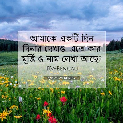 Picture 07 - লূক 20:24 BENIRV - আমাকে একটি দিন - Bible Verse Picture