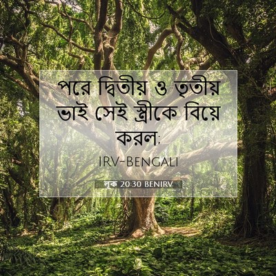 Picture 07 - লূক 20:30 BENIRV - পরে দ্বিতীয় ও - Bible Verse Picture