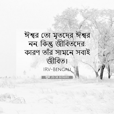 Picture 07 - লূক 20:38 BENIRV - ঈশ্বর তো মৃতদের - Bible Verse Picture