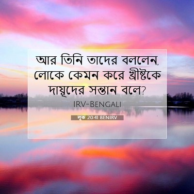 Picture 07 - লূক 20:41 BENIRV - আর তিনি তাদের - Bible Verse Picture