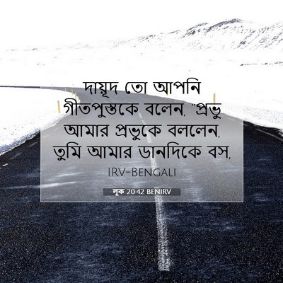 Picture 07 - লূক 20:42 BENIRV - দায়ূদ তো আপনি - Bible Verse Picture