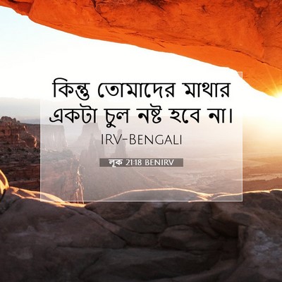Picture 07 - লূক 21:18 BENIRV - কিন্তু তোমাদের - Bible Verse Picture