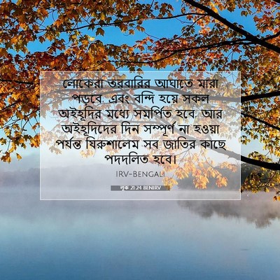 Picture 07 - লূক 21:24 BENIRV - লোকেরা তরবারির - Bible Verse Picture