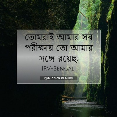Picture 07 - লূক 22:28 BENIRV - তোমরাই আমার সব - Bible Verse Picture