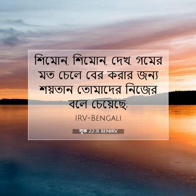 Picture 07 - লূক 22:31 BENIRV - শিমোন, শিমোন, দেখ, - Bible Verse Picture