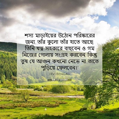 Picture 07 - লূক 3:17 BENIRV - শস্য মাড়াইয়ের - Bible Verse Picture