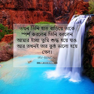 Picture 07 - লূক 5:13 BENIRV - তখন তিনি হাত - Bible Verse Picture