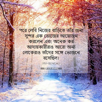 Picture 07 - লূক 5:29 BENIRV - পরে লেবি নিজের - Bible Verse Picture