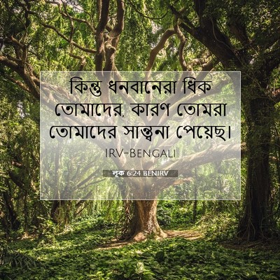 Picture 07 - লূক 6:24 BENIRV - কিন্তু ধনবানেরা - Bible Verse Picture