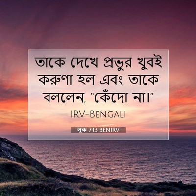 Picture 07 - লূক 7:13 BENIRV - তাকে দেখে প্রভুর - Bible Verse Picture