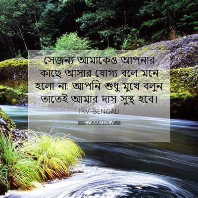Picture 07 - লূক 7:7 BENIRV - সেজন্য আমাকেও - Bible Verse Picture