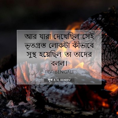 Picture 07 - লূক 8:36 BENIRV - আর যারা দেখেছিল, - Bible Verse Picture