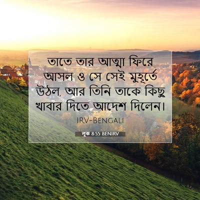 Picture 07 - লূক 8:55 BENIRV - তাতে তার আত্মা - Bible Verse Picture
