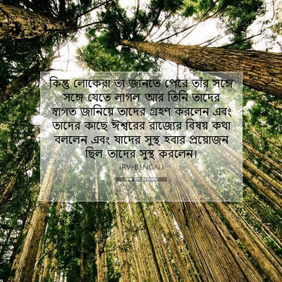 Picture 07 - লূক 9:11 BENIRV - কিন্তু লোকেরা তা - Bible Verse Picture