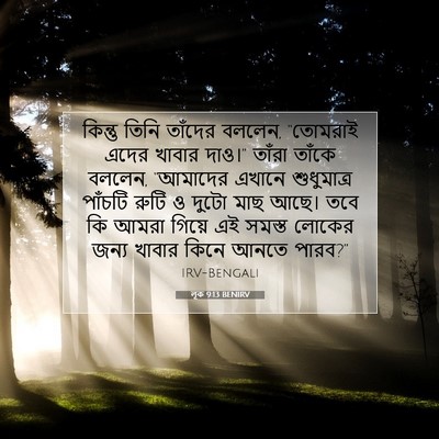Picture 07 - লূক 9:13 BENIRV - কিন্তু তিনি - Bible Verse Picture