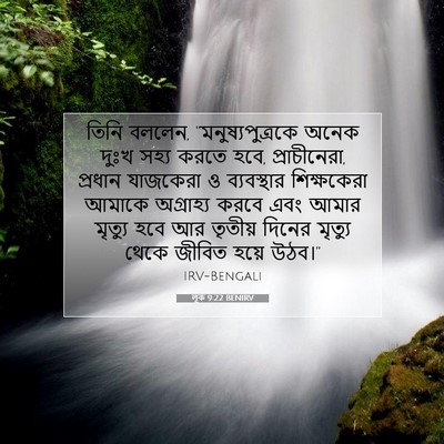 Picture 07 - লূক 9:22 BENIRV - তিনি বললেন, - Bible Verse Picture