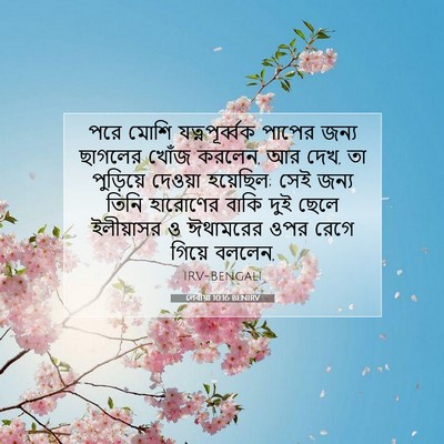 Picture 07 - লেবীয়া 10:16 BENIRV - পরে মোশি - Bible Verse Picture