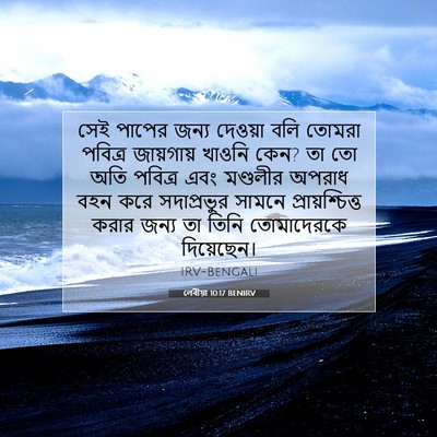 Picture 07 - লেবীয়া 10:17 BENIRV - সেই পাপের জন্য - Bible Verse Picture