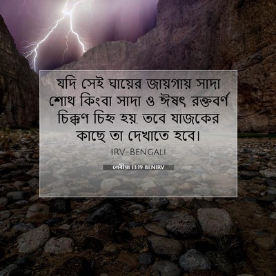 Picture 07 - লেবীয়া 13:19 BENIRV - যদি সেই ঘায়ের - Bible Verse Picture