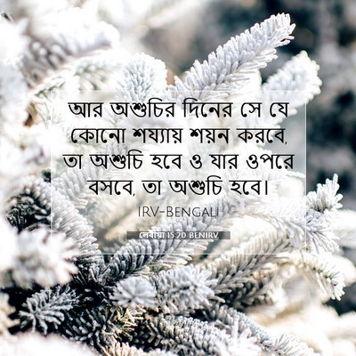 Picture 07 - লেবীয়া 15:20 BENIRV - আর অশুচির দিনের সে - Bible Verse Picture