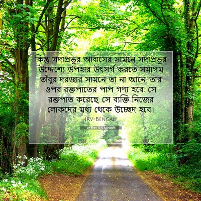 Picture 07 - লেবীয়া 17:4 BENIRV - কিন্তু সদাপ্রভুর - Bible Verse Picture