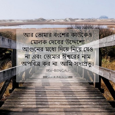 Picture 07 - লেবীয়া 18:21 BENIRV - আর তোমার বংশের - Bible Verse Picture