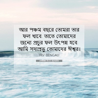 Picture 07 - লেবীয়া 19:25 BENIRV - আর পঞ্চম বছরে - Bible Verse Picture