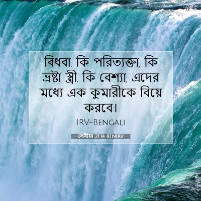 Picture 07 - লেবীয়া 21:14 BENIRV - বিধবা, কি - Bible Verse Picture
