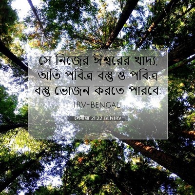 Picture 07 - লেবীয়া 21:22 BENIRV - সে নিজের ঈশ্বরের - Bible Verse Picture