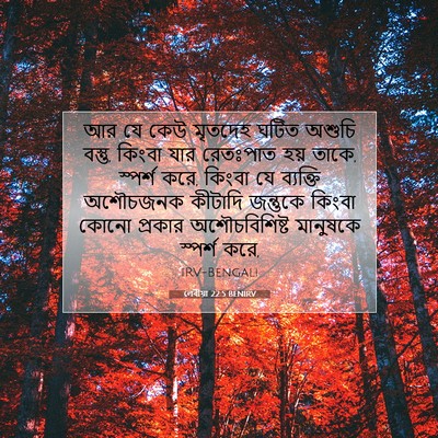 Picture 07 - লেবীয়া 22:5 BENIRV - আর যে কেউ মৃতদেহ - Bible Verse Picture