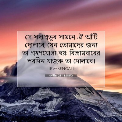 Picture 07 - লেবীয়া 23:11 BENIRV - সে সদাপ্রভুর - Bible Verse Picture