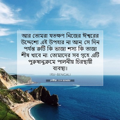 Picture 07 - লেবীয়া 23:14 BENIRV - আর তোমরা যতক্ষণ - Bible Verse Picture