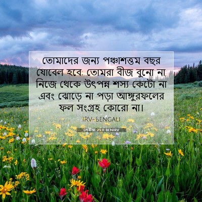 Picture 07 - লেবীয়া 25:11 BENIRV - তোমাদের জন্য - Bible Verse Picture