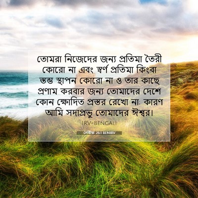 Picture 07 - লেবীয়া 26:1 BENIRV - তোমরা নিজেদের - Bible Verse Picture