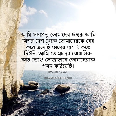 Picture 07 - লেবীয়া 26:13 BENIRV - আমি সদাপ্রভু - Bible Verse Picture